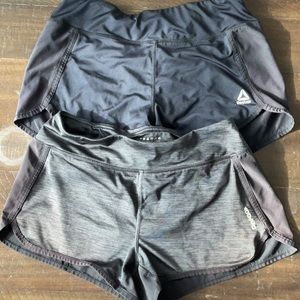 Two Reebok running shorts size small